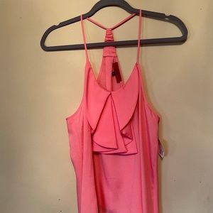 Akira Front Ruffle T Back Blouse